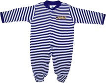 James Madison Dukes Striped Footed Romper
