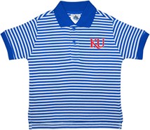 Kansas Jayhawks KU Striped Polo Shirt