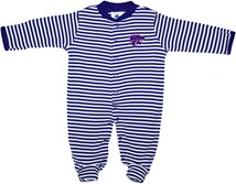 Kansas State Wildcats Striped Footed Romper