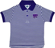 Kansas State Wildcats Striped Polo Shirt
