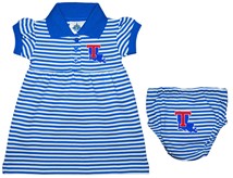 Louisiana Tech Bulldogs Striped Game Day Dress with Bloomer