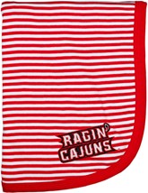Louisiana-Lafayette Ragin Cajuns Striped Baby Blanket