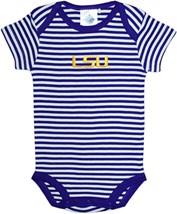 LSU Tigers Script Infant Striped Bodysuit