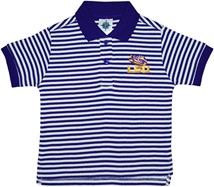 LSU Tigers Striped Polo Shirt