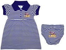 LSU Tigers Striped Game Day Dress with Bloomer