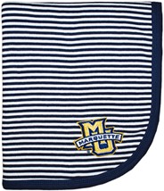 Marquette Golden Eagles Striped Baby Blanket