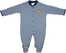 Marquette Golden Eagles Striped Footed Romper