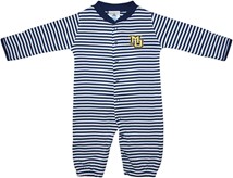 Marquette Golden Eagles Striped Convertible Gown (Snaps into Romper)