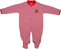 Maryland Terrapins Striped Footed Romper