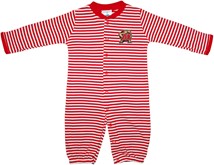 Maryland Terrapins Striped Convertible Gown (Snaps into Romper)