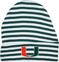 Miami Hurricanes Newborn Striped Knit Cap