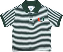 Miami Hurricanes Striped Polo Shirt