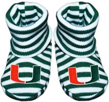 Miami Hurricanes Striped Booties