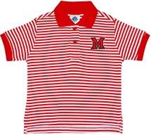 Miami University RedHawks Striped Polo Shirt