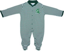 Michigan State Spartans Striped Footed Romper
