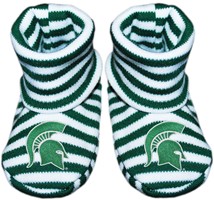 Michigan State Spartans Striped Booties