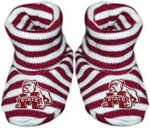 Mississippi State Bulldog Mark Striped Booties