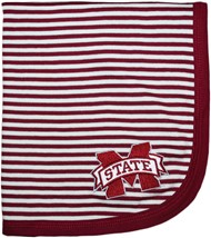 Mississippi State Bulldogs Striped Baby Blanket