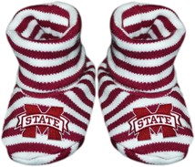 Mississippi State Bulldogs Striped Booties