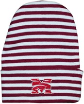 Morehouse Maroon Tigers Newborn Baby Striped Knit Cap
