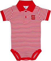 NC State Wolfpack Striped Polo Bodysuit