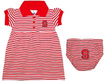 NC State Wolfpack Striped Game Day Dress with Bloomer