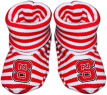 NC State Wolfpack Striped Booties