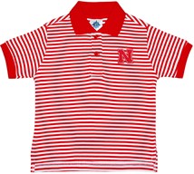 Nebraska Cornhuskers Block N Striped Polo Shirt