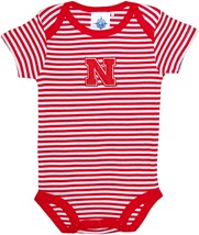 Nebraska Cornhuskers Block N Infant Striped Bodysuit