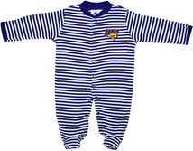 Northern Iowa Panthers Striped Footed Romper