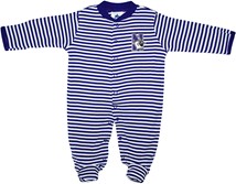 Northwestern Wildcats Striped Footed Romper