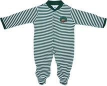 Ohio Bobcats Striped Footed Romper