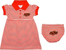 Oklahoma State Cowboys Striped Game Day Dress with Bloomer