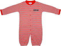 Oregon State Beavers Block OSU Striped Convertible Gown (Snaps into Romper)