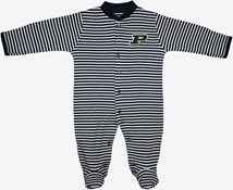 Purdue Boilermakers Striped Footed Romper