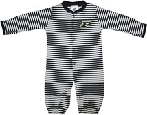 Purdue Boilermakers Striped Convertible Gown (Snaps into Romper)