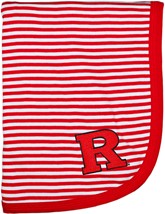 Rutgers Scarlet Knights Striped Baby Blanket