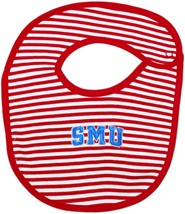 SMU Mustangs Word Mark Striped Bib
