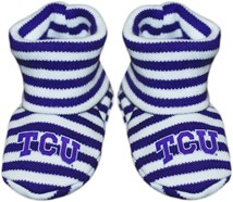 TCU Horned Frogs Striped Booties