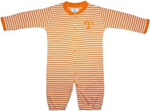 Tennessee Volunteers Striped Convertible Gown (Snaps into Romper)
