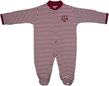 Texas A&M Aggies Striped Footed Romper