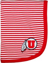 Utah Utes Striped Baby Blanket