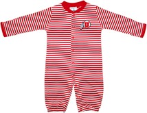Utah Utes Striped Convertible Gown (Snaps into Romper)