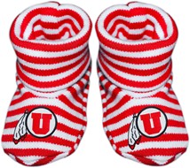 Utah Utes Striped Booties