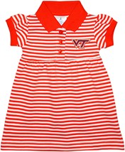 Virginia Tech Hokies Striped Game Day Dress with Bloomer