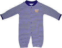 Washington Huskies Striped Convertible Gown (Snaps into Romper)