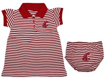 Washington State Cougars Striped Game Day Dress with Bloomer