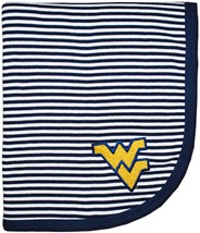 West Virginia Mountaineers Striped Baby Blanket