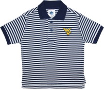 West Virginia Mountaineers Striped Polo Shirt