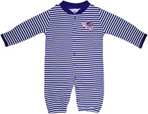 Western Carolina Catamounts Striped Convertible Gown (Snaps into Romper)